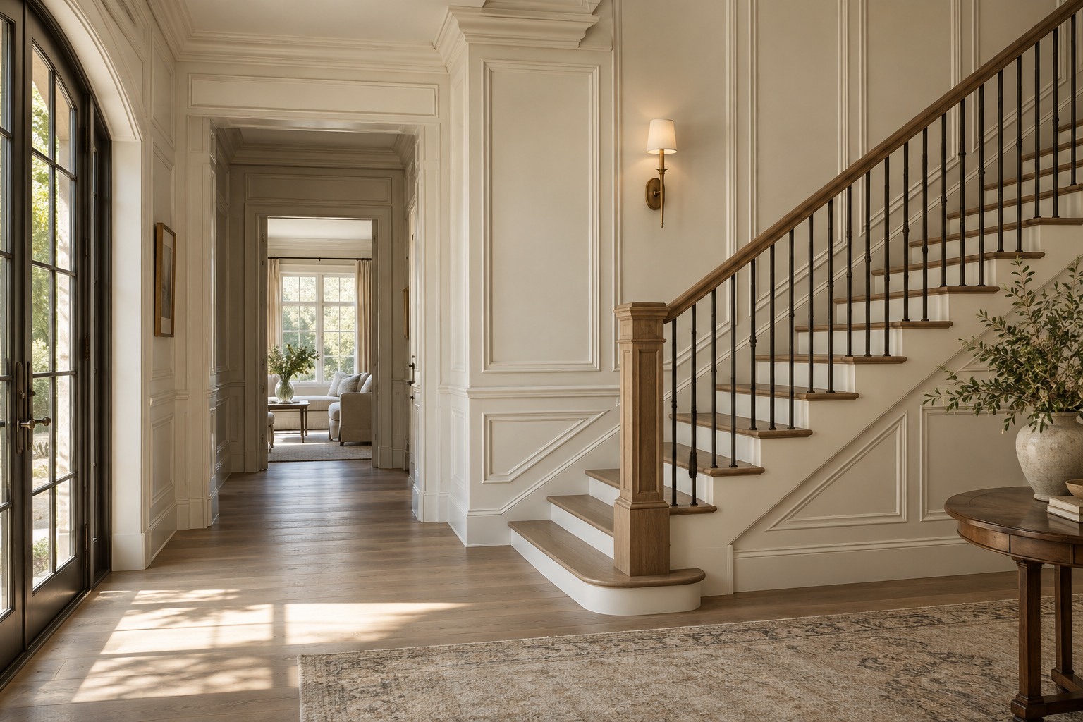 Carefully proportioned entryway millwork design inspiration